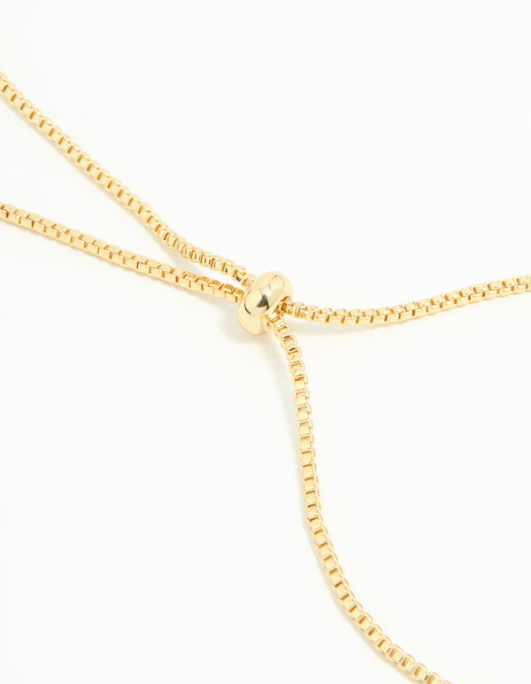 Gold Plated Cubic Zirconia Quartz Celestial Bracelet