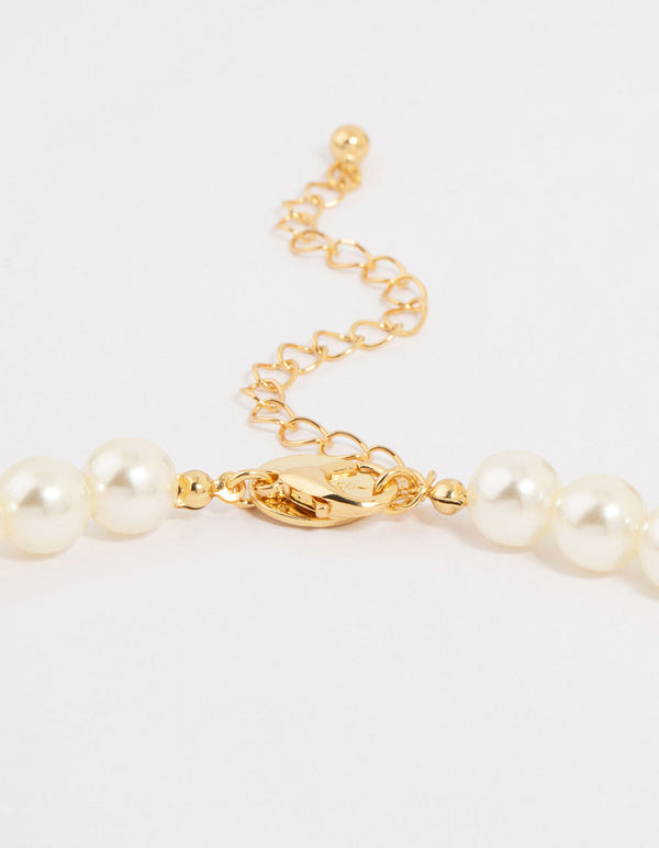 Gold Plated Pearl Graduating Necklace