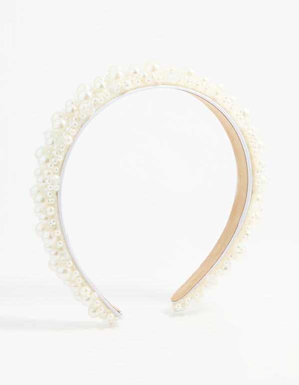Gold Plated Pearl Statement Headband