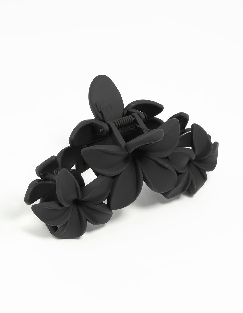 Black Frangipani Trio Hair Claw Clip