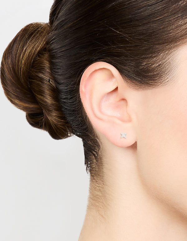 Sterling Silver Baby Flower Stud Earrings