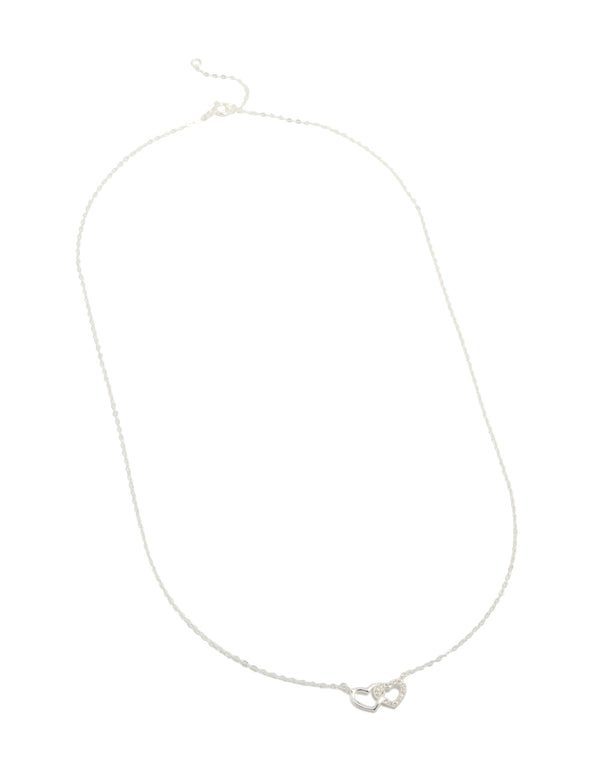 Sterling Silver Heart Link Necklace