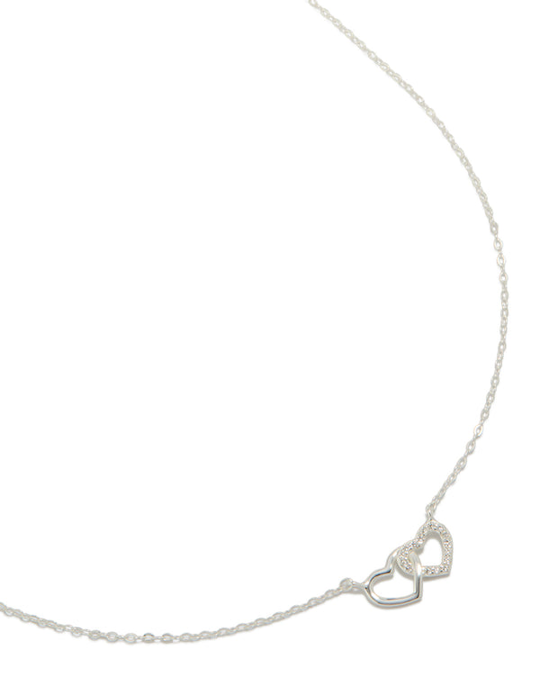 Sterling Silver Heart Link Necklace