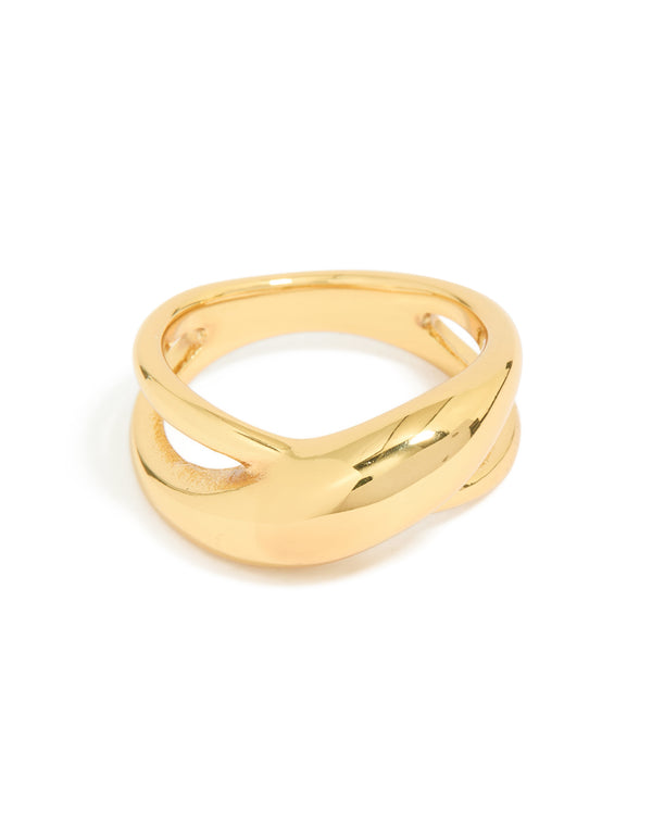 Waterproof Gold Plated Stainless Steel Thick Signet Ring