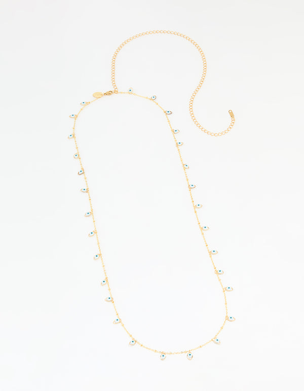 Waterproof Gold Plated Stainless Steel Evil Eye Waist Chain