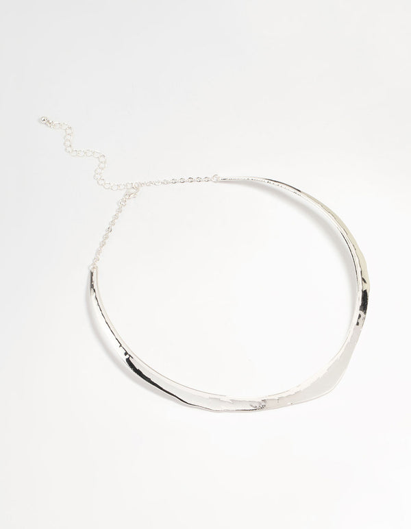 Silver Thin Choker Necklace