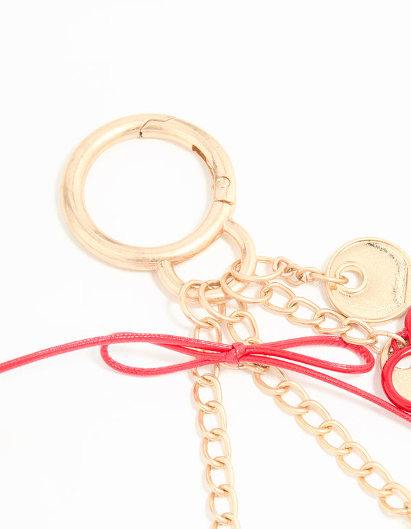 Gold Amour Heart Keychain