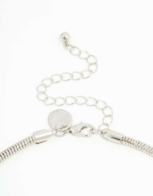 Silver Circle Large Pendant Necklace