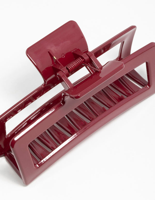 Burgundy Shiny Claw Clip