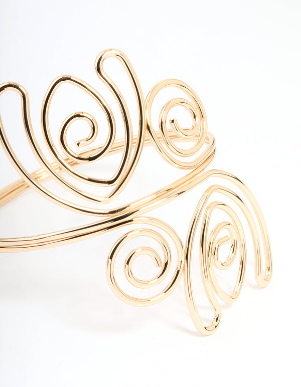 Gold Swirl Arm Cuff