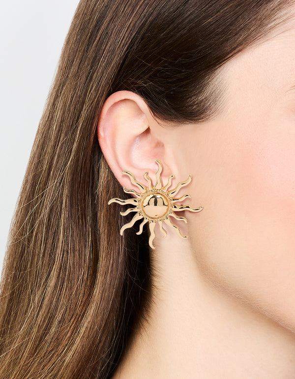 Gold Celestial Star Earrings