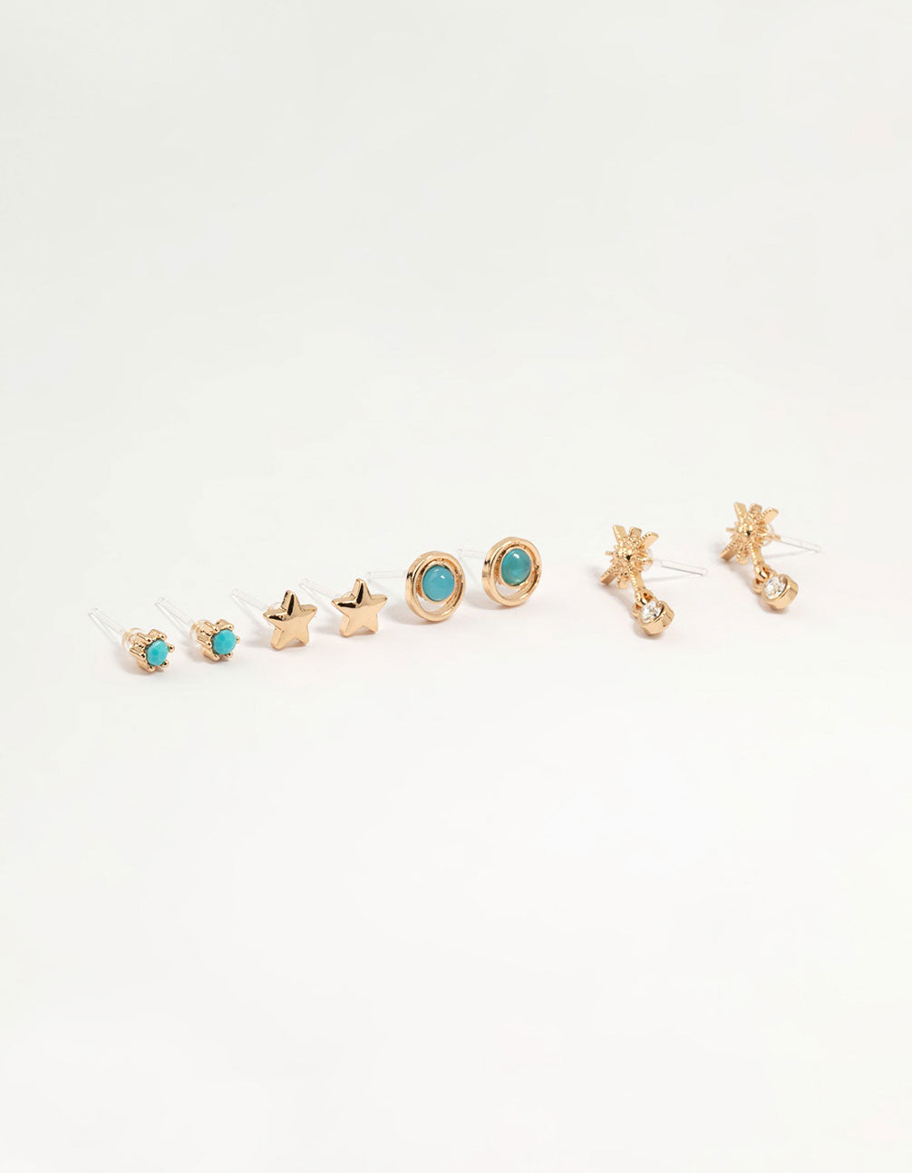 Gold Diamante Celestial Earrings 4-Pack