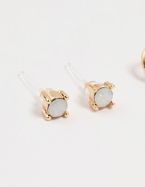 Gold Chain Celestial Earrings 3-Pack