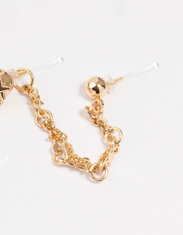 Gold Chain Celestial Earrings 3-Pack