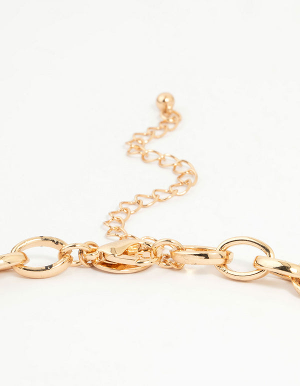 Gold Turquoise Pendant Necklace