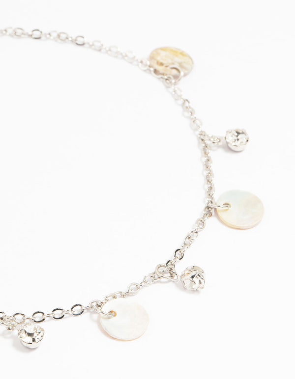 Silver Genuine Shell Seahorse Anklets 3-Pack