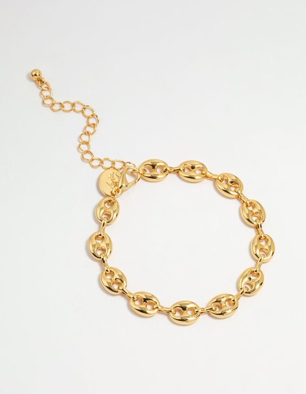 Gold Plated Mariner Chain Bracelet