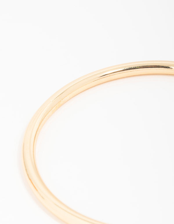Gold Plated Brass Plain Round Bangle