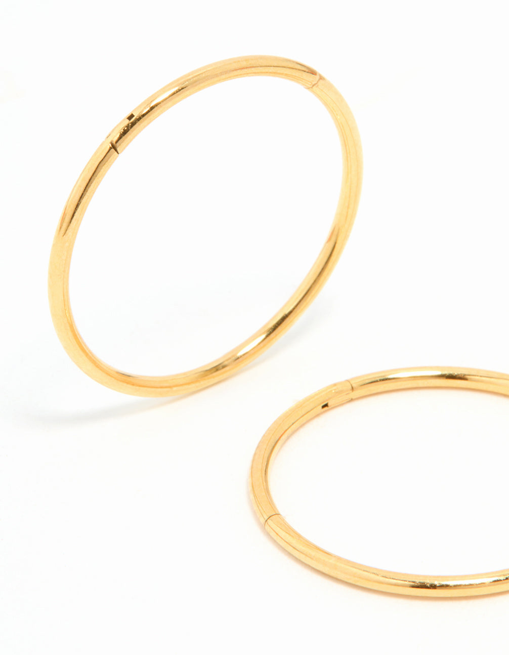 Gold Plated Surgical Steel Sleeper Earrings 16 MM