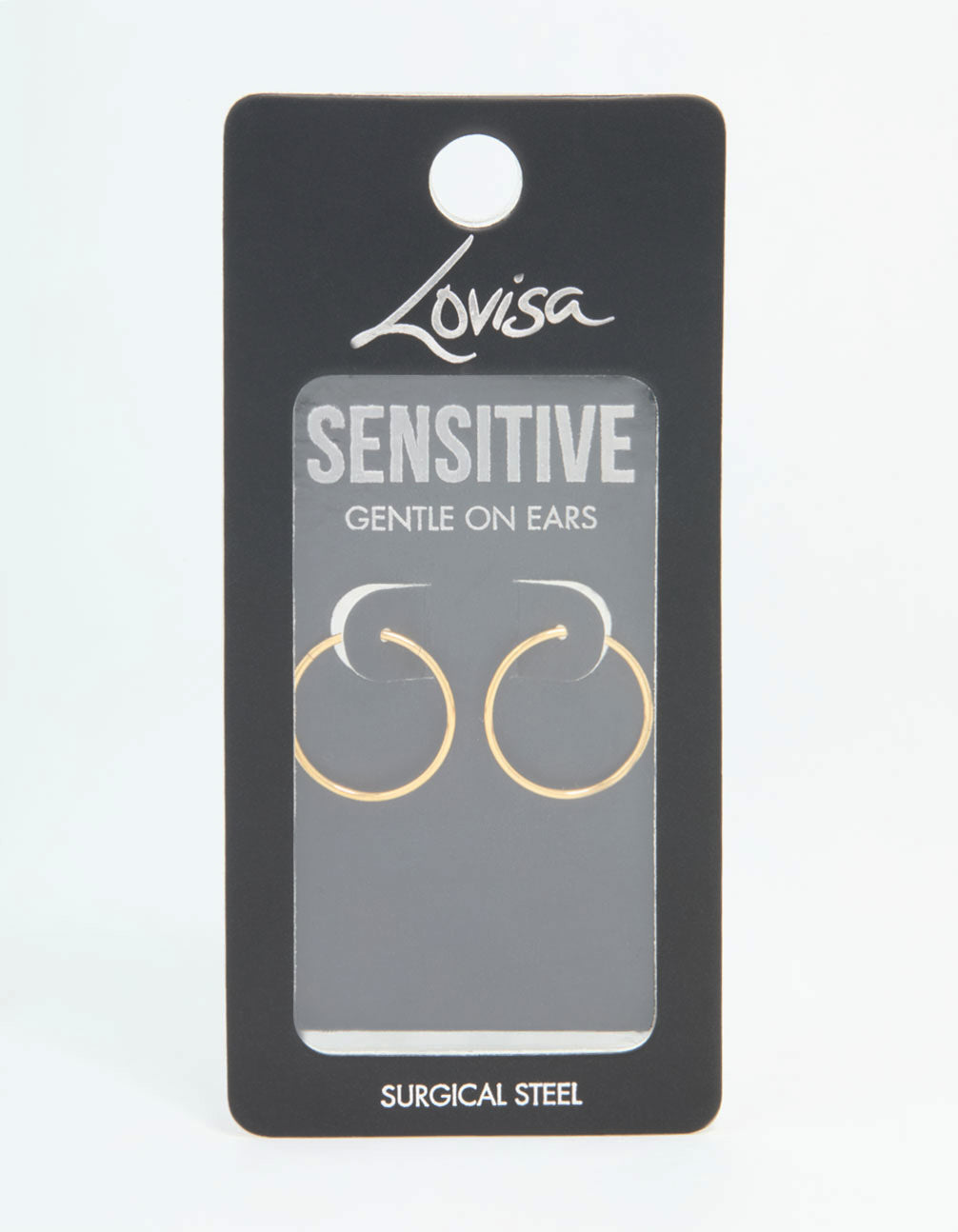 Gold Plated Surgical Steel Sleeper Earrings 16 MM
