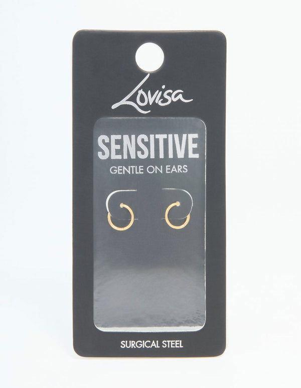 Gold Plated Surgical Steel Sleeper Earrings