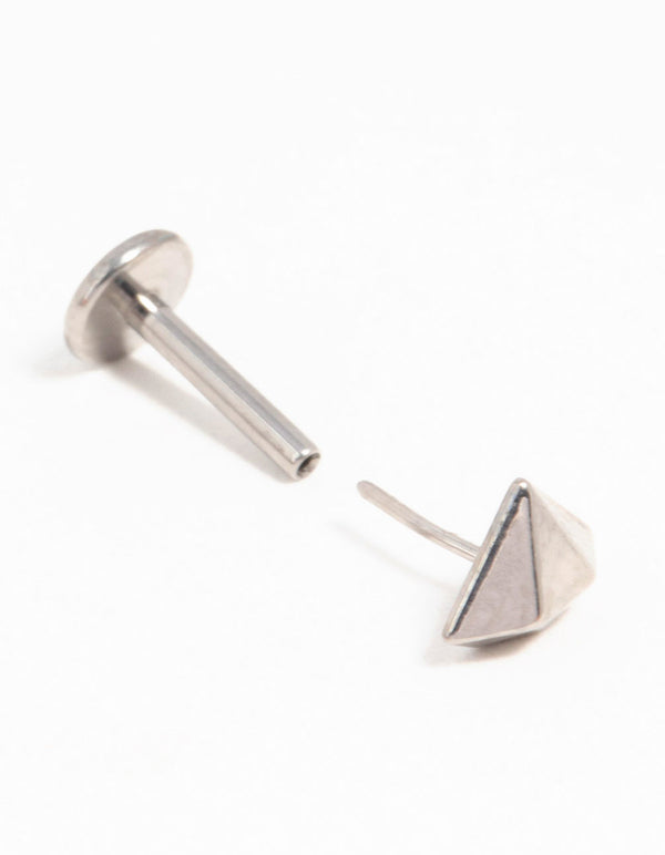 Titanium Diamond Shaped Flat Back Stud
