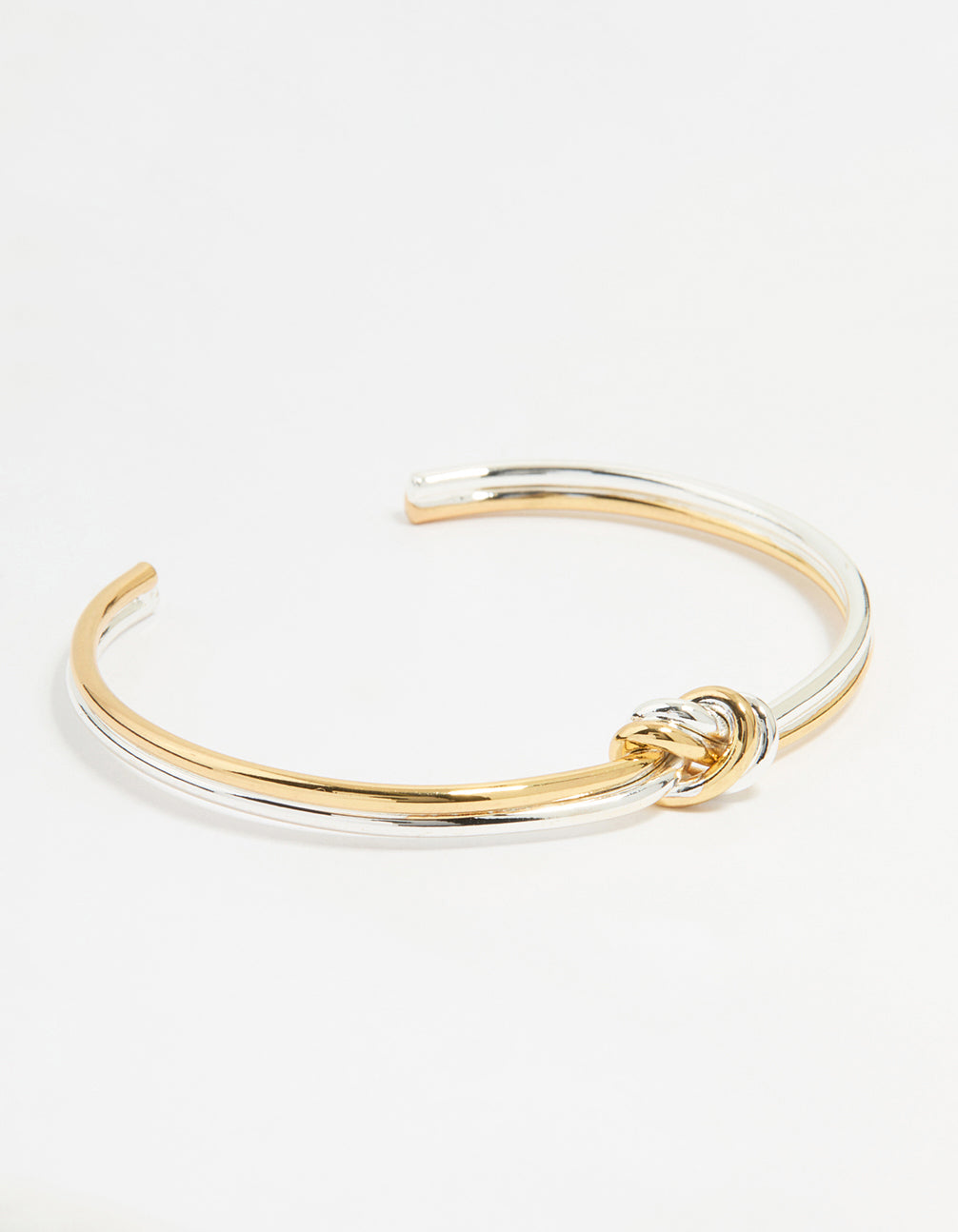 Mixed Metal Knotted Wrist Cuff