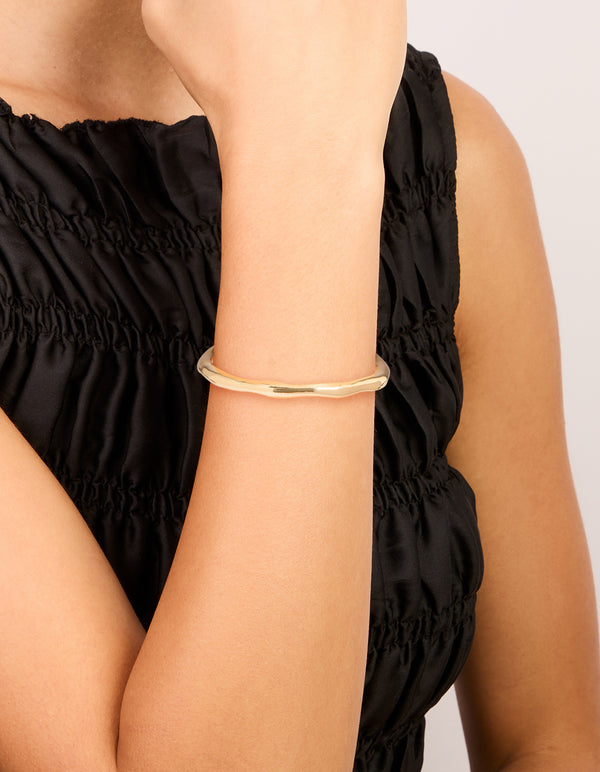 Gold Plated Organic Wrist Cuff