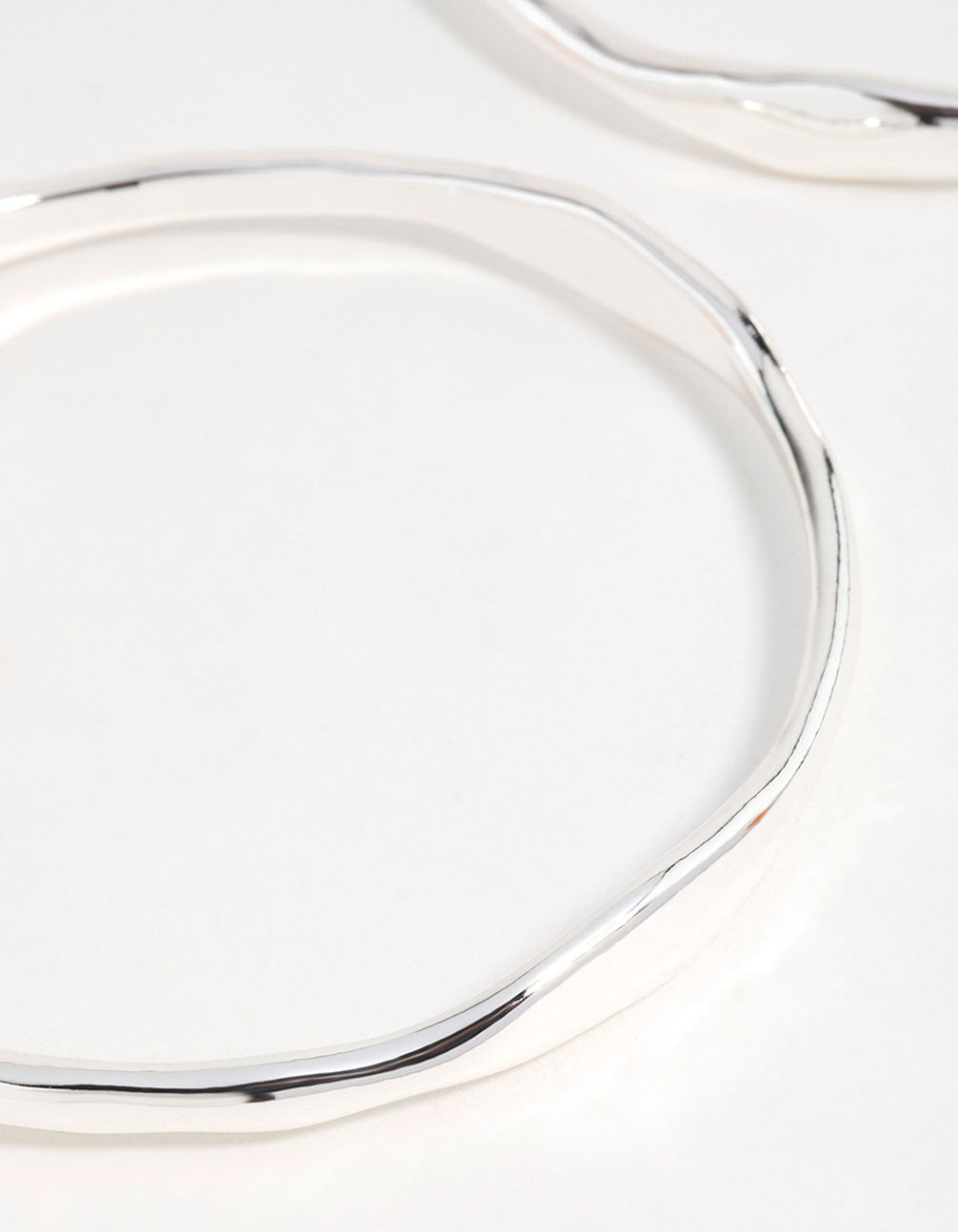 Silver Plated Organic Bangles 2-Pack