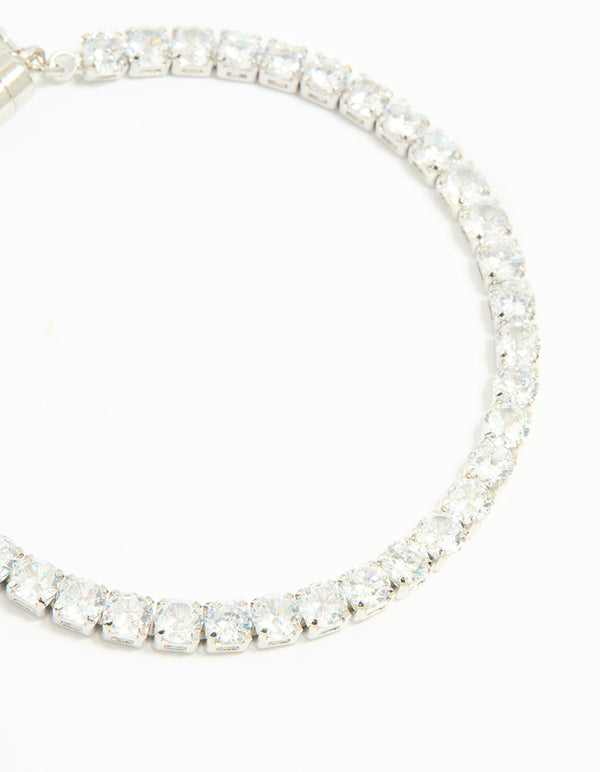 Silver Cubic Zirconia Tennis Bracelet