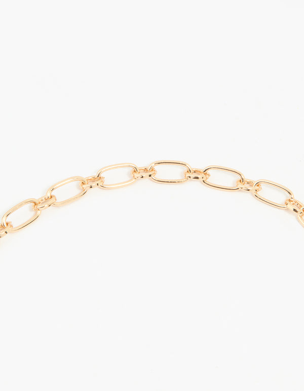 Gold Green Red & Pink Gemstone Charm Necklace