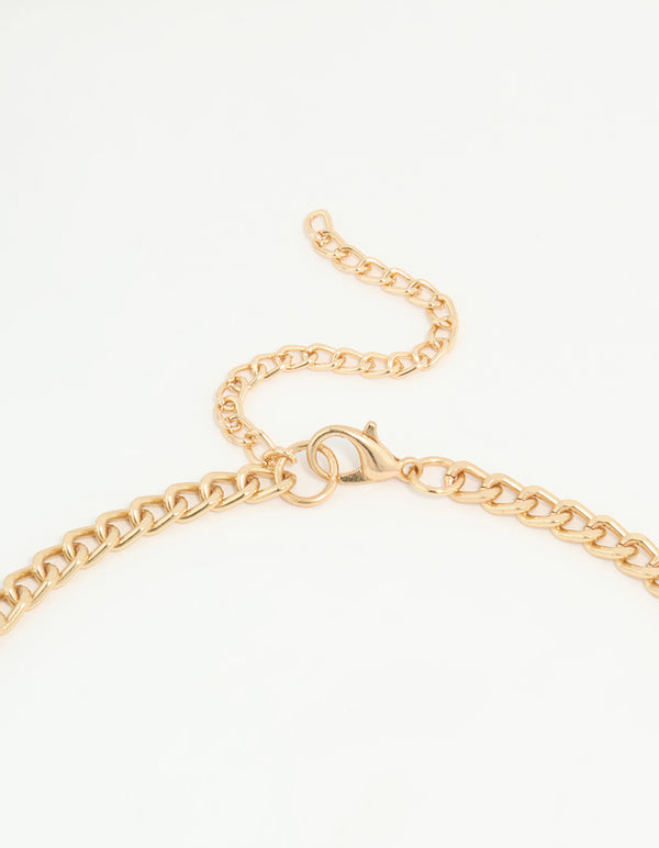 Gold White Raffia & Wood Textured Ball Necklace
