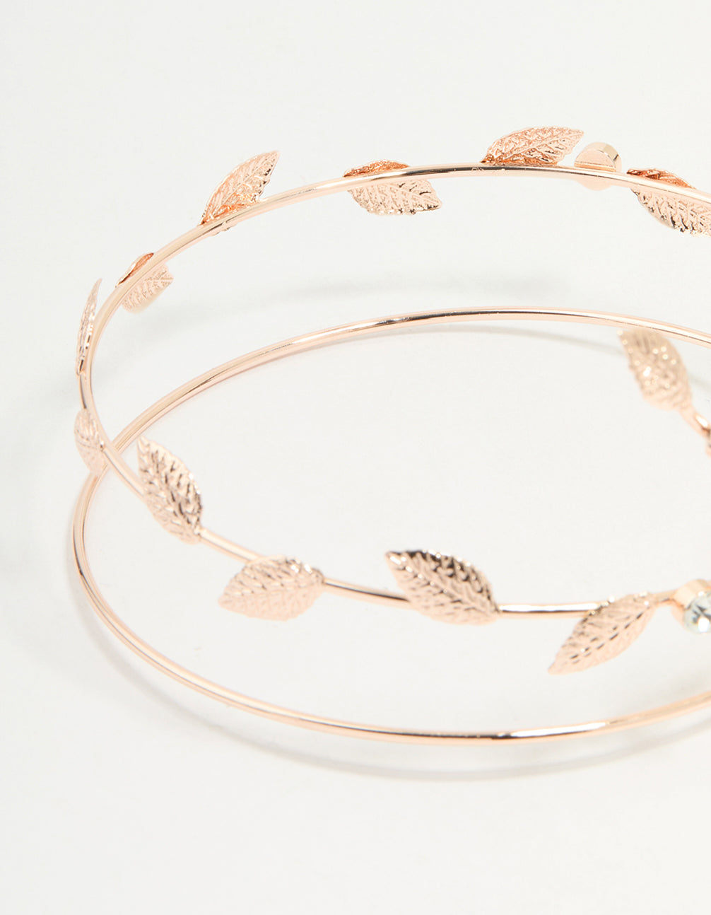 Rose Gold Leaf Wrap Arm Cuff