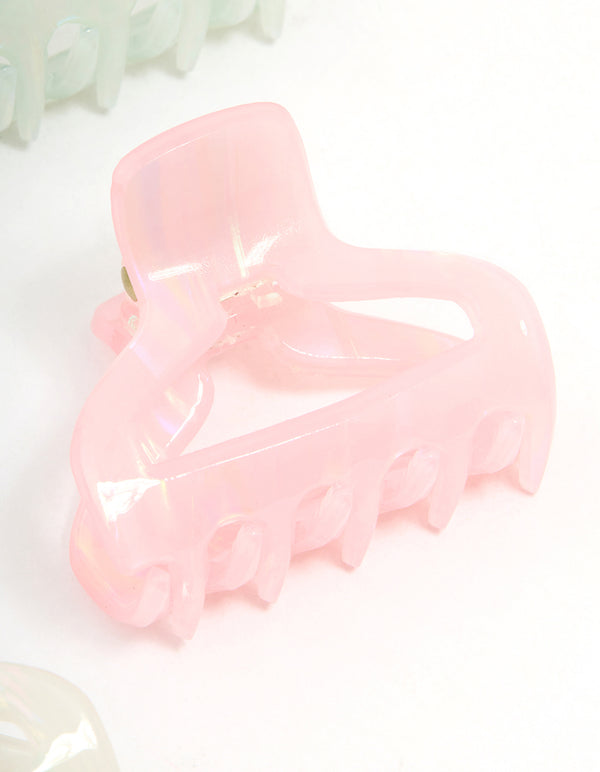 Multicoloured Small Shaped Claw Clips 4-Pack