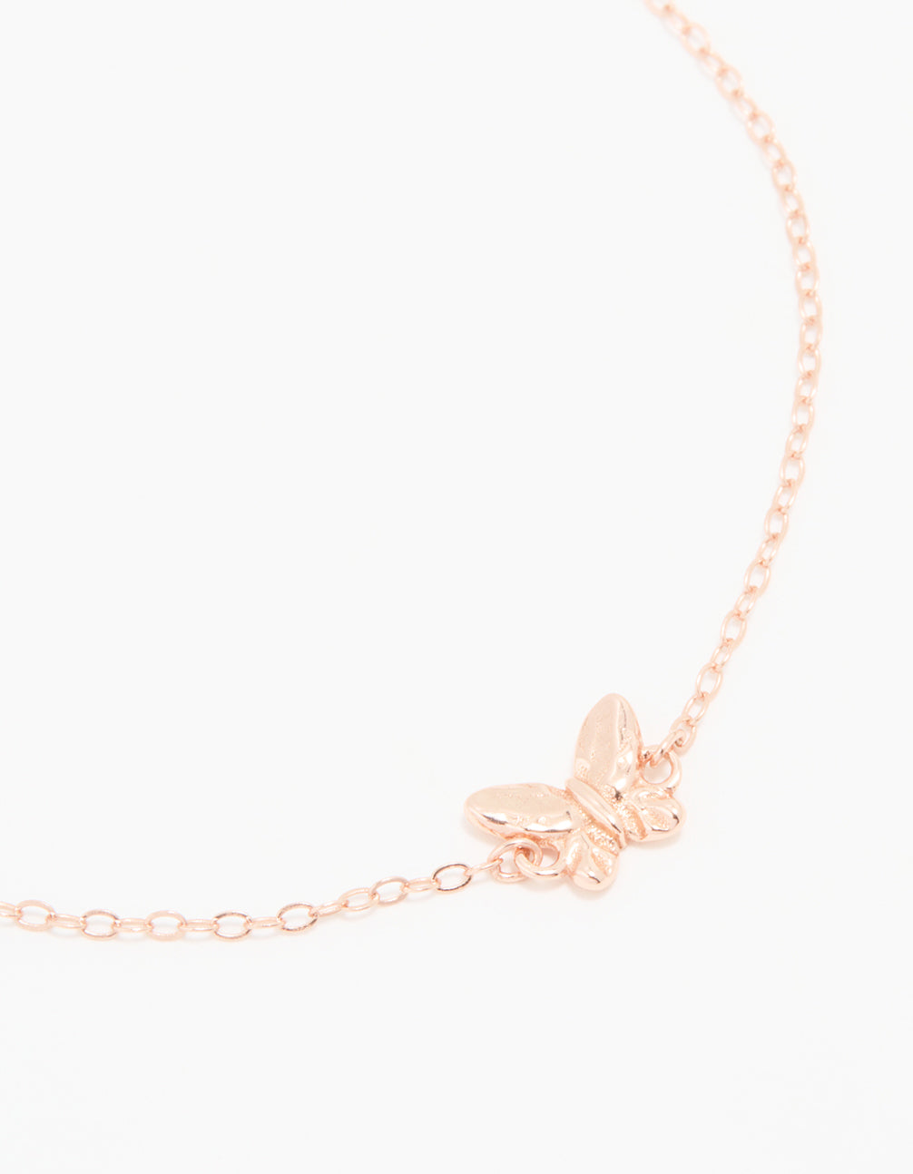 Rose Gold Plated Sterling Silver Butterfly Bracelet