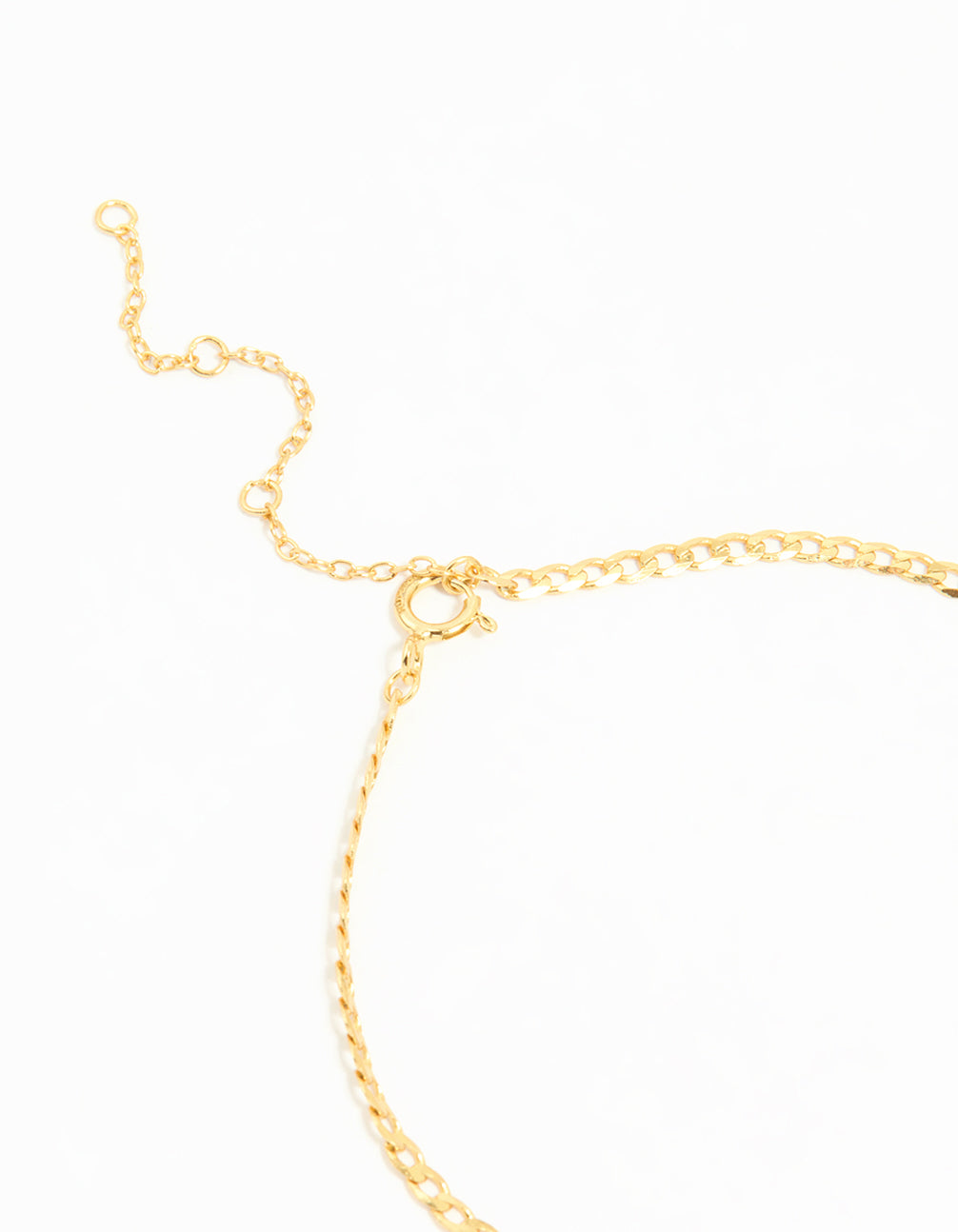 Gold Plated Sterling Silver Curb Chain Mini Bracelet
