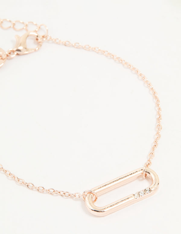 Mixed Metals Diamante Oval Centre Bracelets 3-Pack