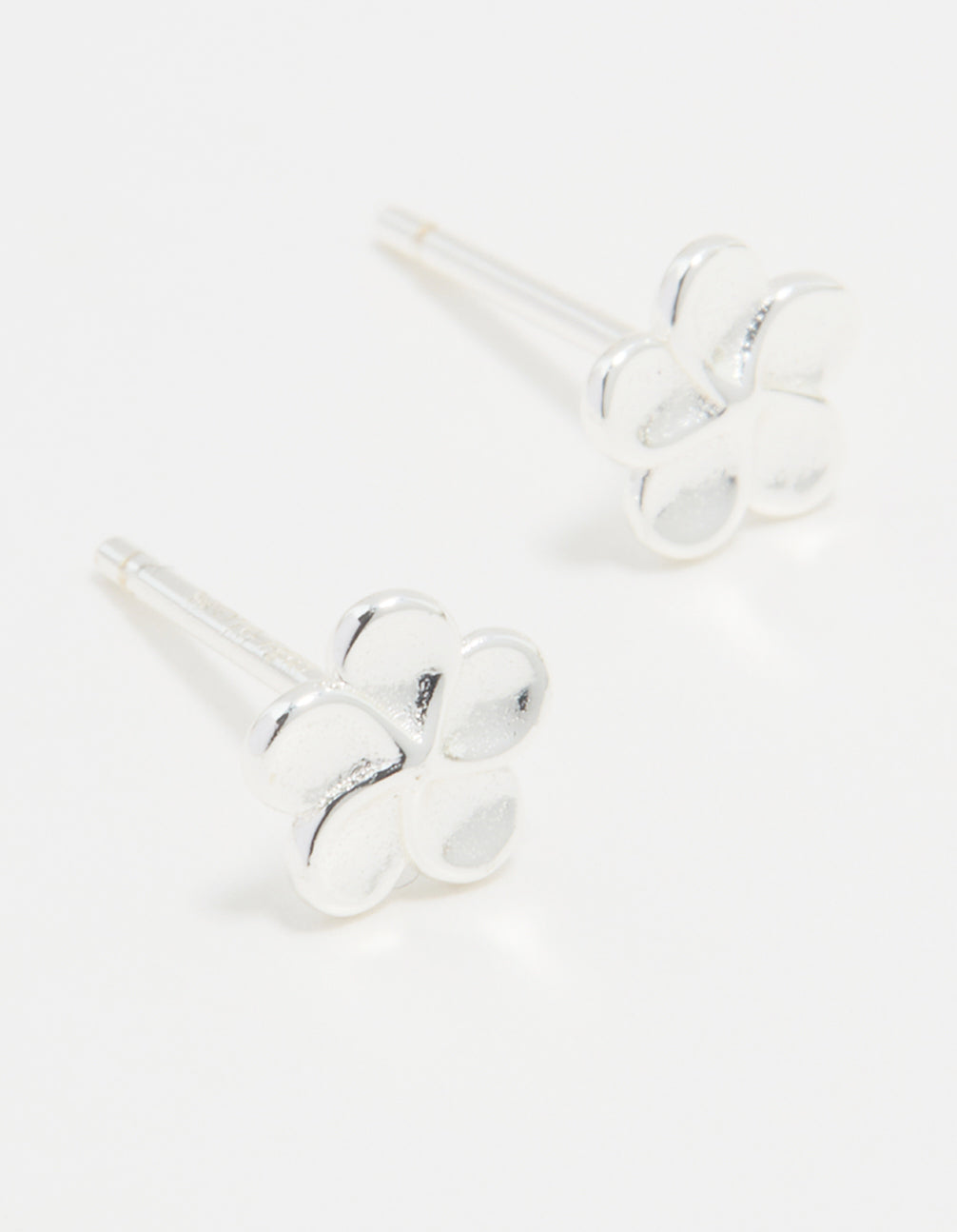 Sterling Silver Frangipani Stud Earrings