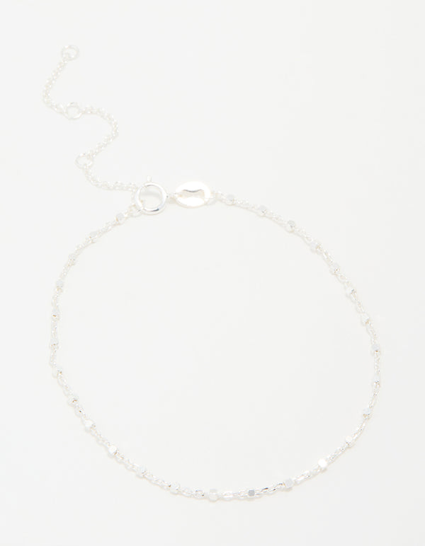 Sterling Silver Cube Chain Bracelet