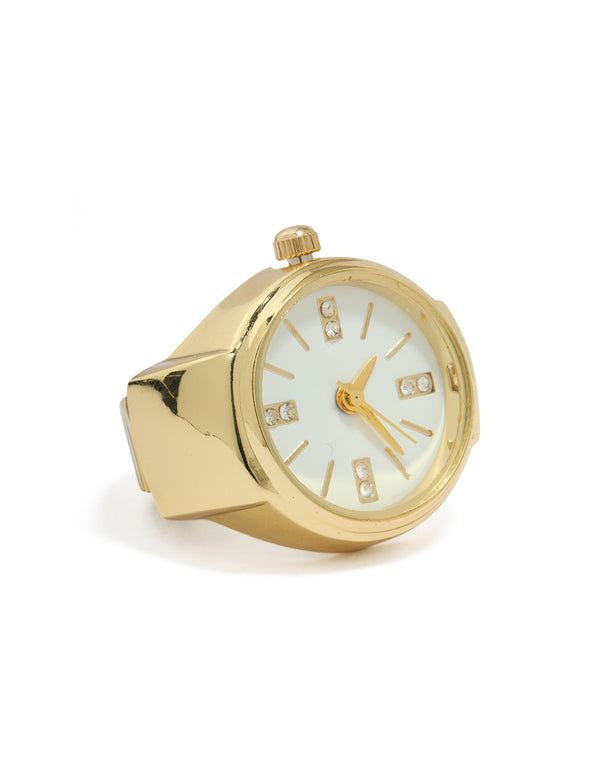 Gold Statement Watch Ring