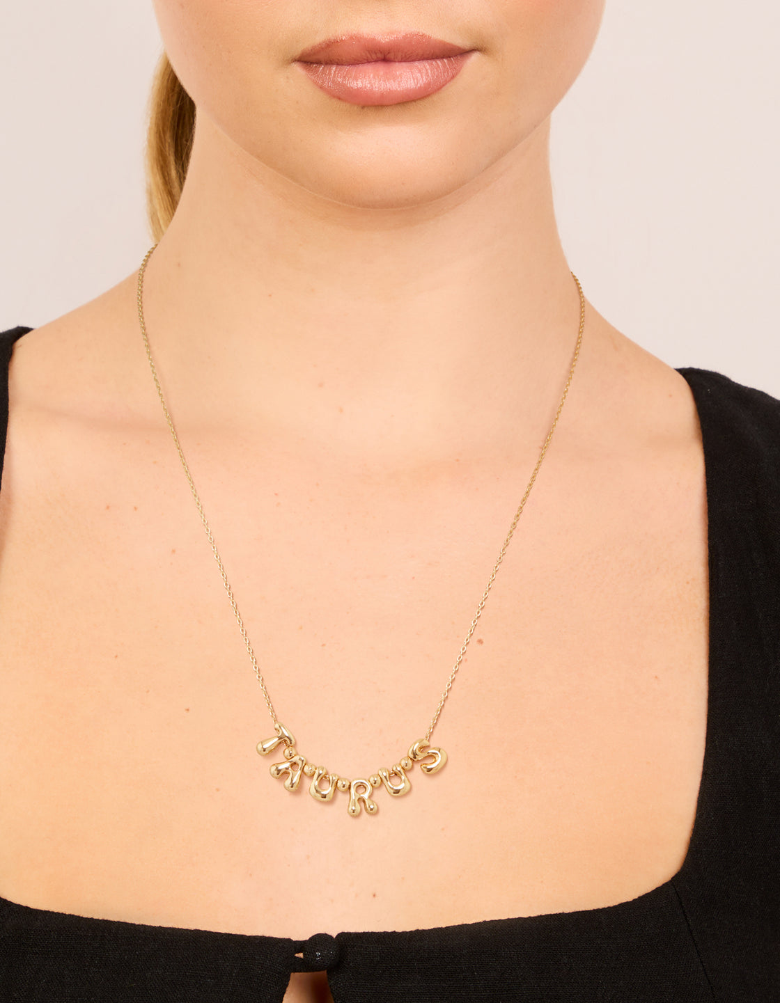 Gold Plated Bubble Taurus Necklace