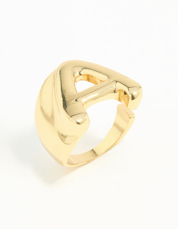 Gold Plated Bubble A Ring