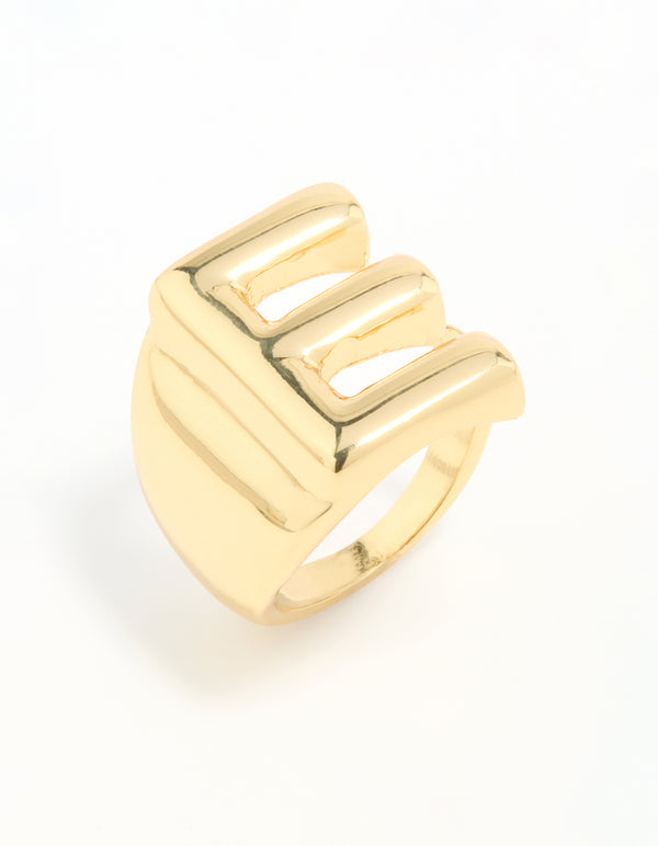 Gold Plated Bubble E Ring