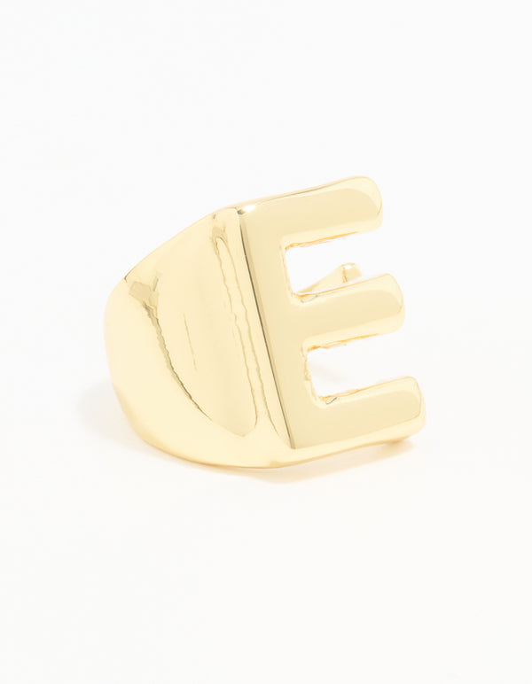 Gold Plated Bubble E Ring