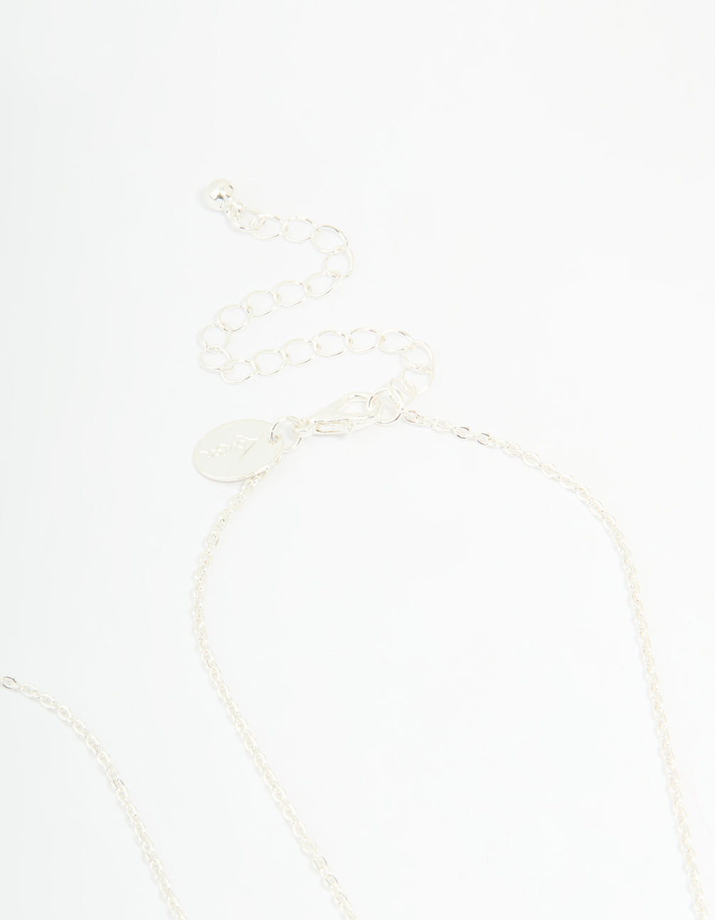 Kids Silver Beaded Sisters Heart Necklaces 2-Pack