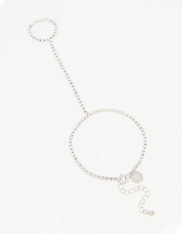 Silver Diamante Hand Chain