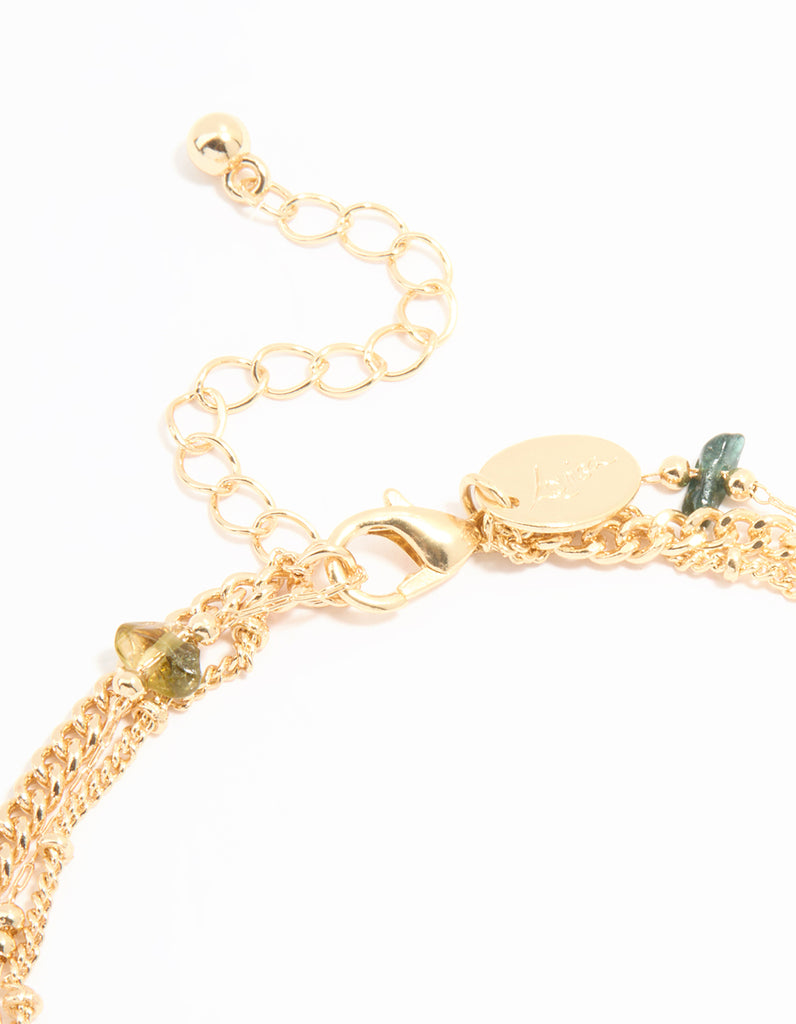 Multicolor - Handcrafted Stone Work GS Anklet 07