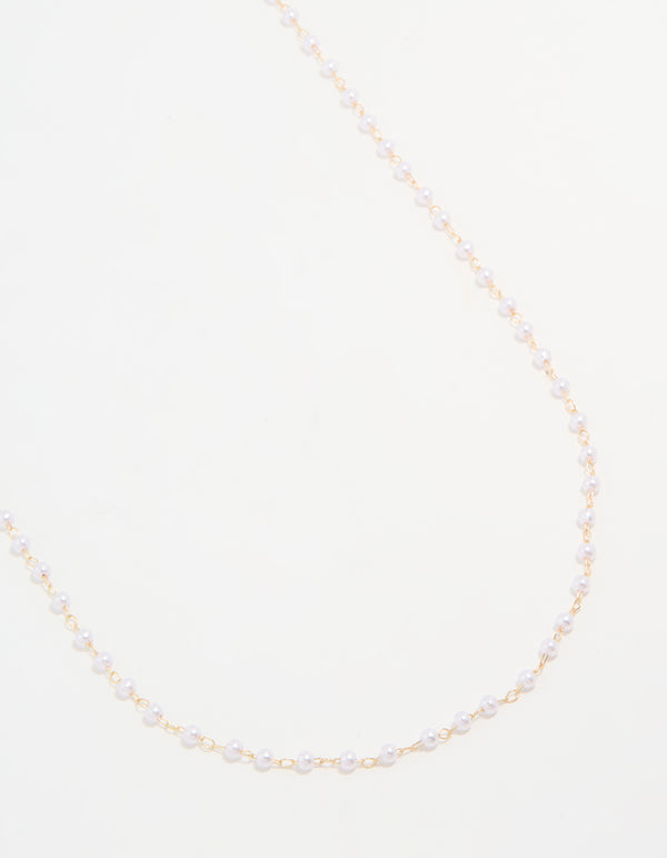 Gold Pearl Body Chain