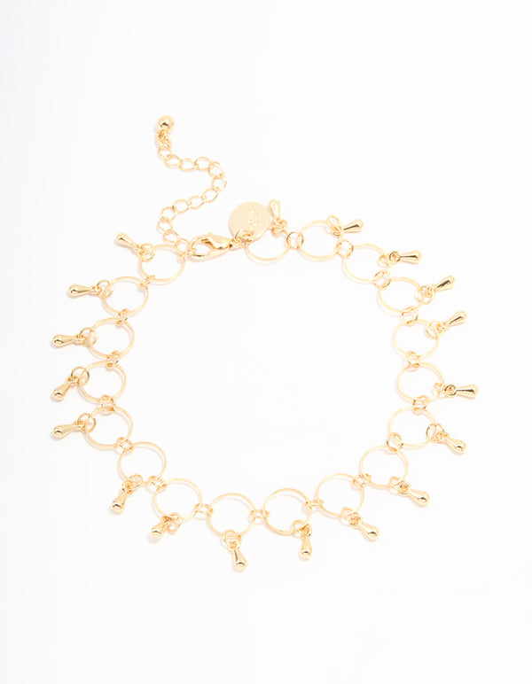 Gold Link Drop Anklet