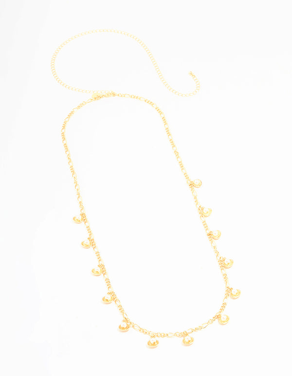 Gold Pearl Clam Charm Waist Chain